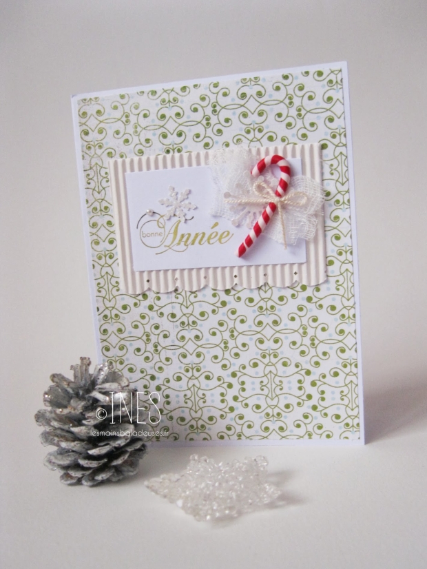 Ines mains baladeuses cartes scrapbooking cards noël voeux fêtes christmas holidays clean simple 